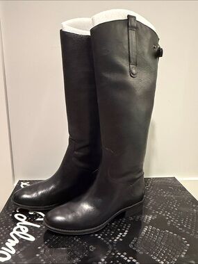 Sam Edelman Penny Black Leather Knee high Riding Boots